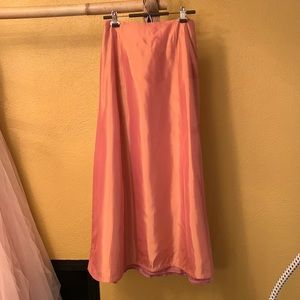 Ball Gown Bottom, High-waisted gown bottom, Size 8, Iridescent Orange with top.